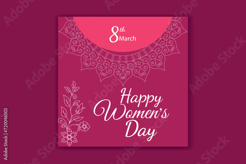 happy women's day social media banner design 