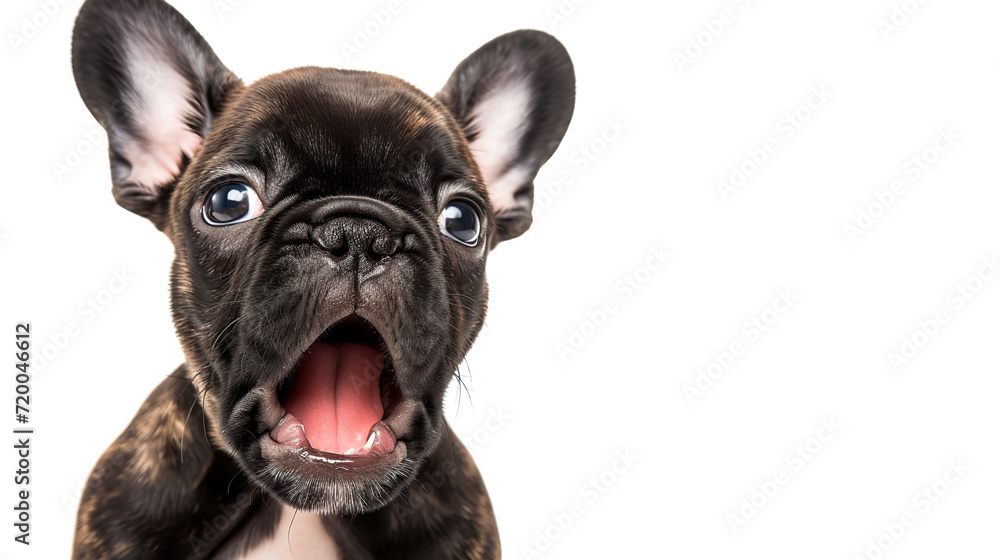 French Bulldog isolated on a white background.