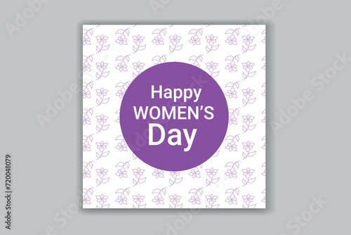 happy women's day social media banner design 