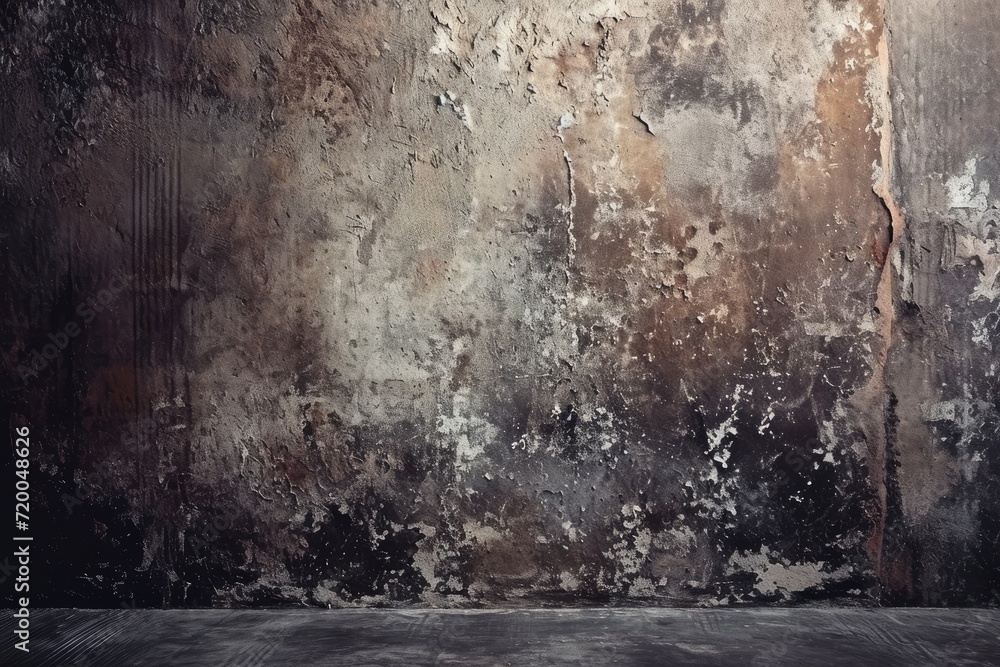 Obraz premium dark cement wall background full of stains