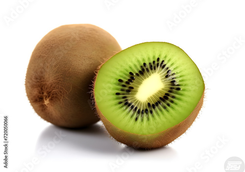 kiwi fruits on white background