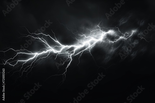 Realistic lightning strikes background, adding drama and intensity to your designs