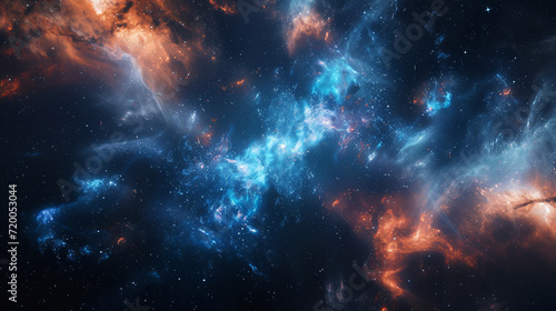 Space scene with stars in the galaxy © Cybonad