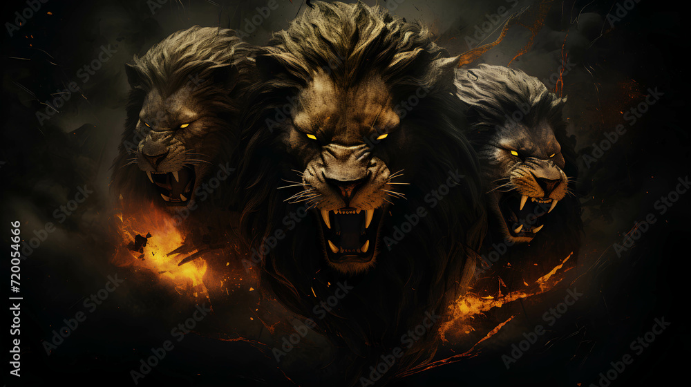 LION PACK.  illustration concept