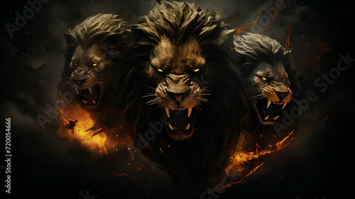 LION PACK. illustration concept