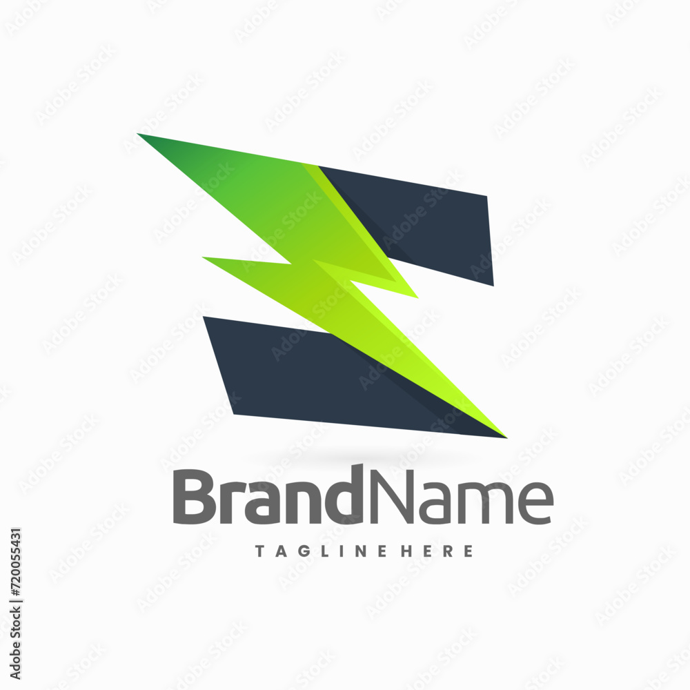 energy logo with letter z and thunder light combination concept energy logo with letter z and thunder light combination concept