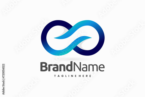 infinite water logo design, water infinity logo