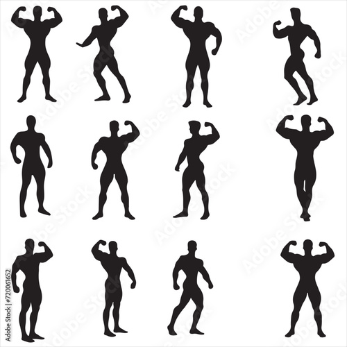 bodybuilder posing silhouette , bodybuilder silhouette , gym fitness