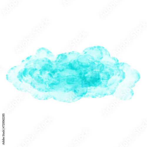 Blue watercolor background and decoration