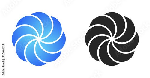 Abstract minimal designs isolated on  white background. Geometric logotype designs. Vector illustration.