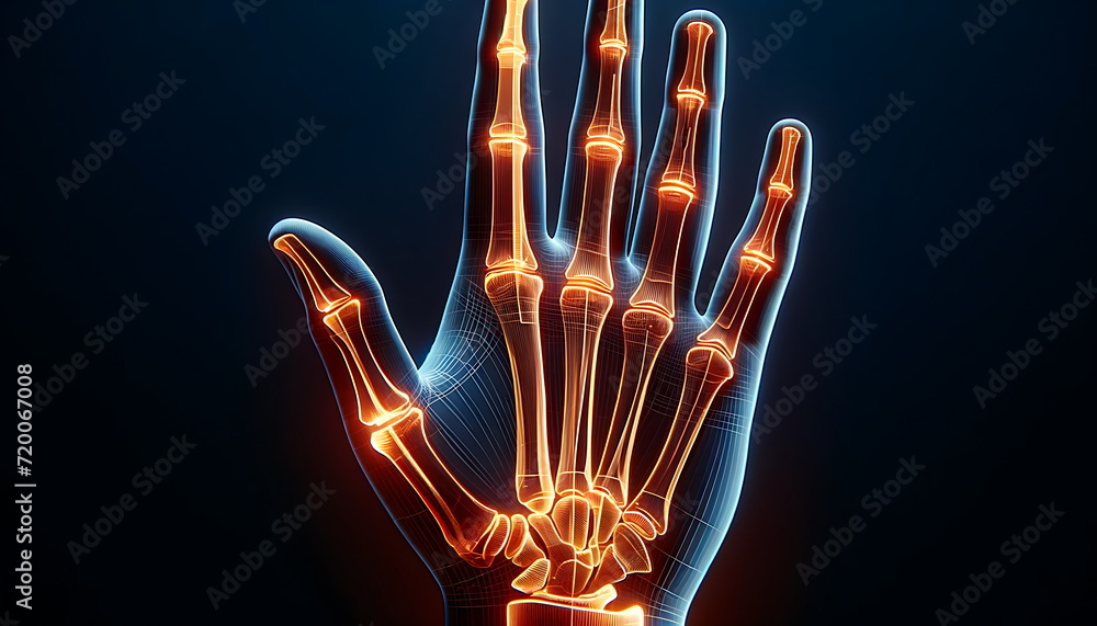 Medical technology concept. Electronic medical record. Holographic with the body shape of a human finger equipped with a nervous system. Medical technology concept. Electronic medical record. Holographic with the body shape of a human finger equipped with a nervous system.