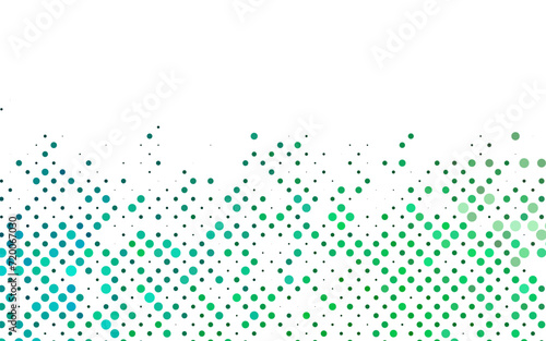 Light Blue, Green vector background with bubbles. Blurred bubbles on abstract background with colorful gradient. Template for your brand book.