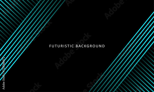 futuristic turquoise blue line art background