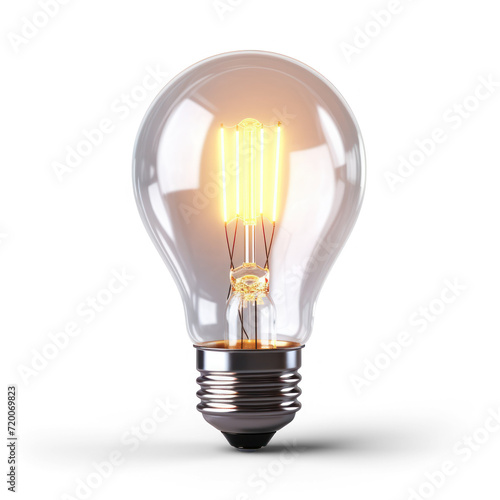 Glowing bulb on transparency background PNG