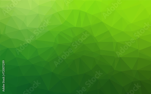 Light Green vector shining triangular pattern. Modern geometrical abstract illustration with gradient. Completely new design for your business.