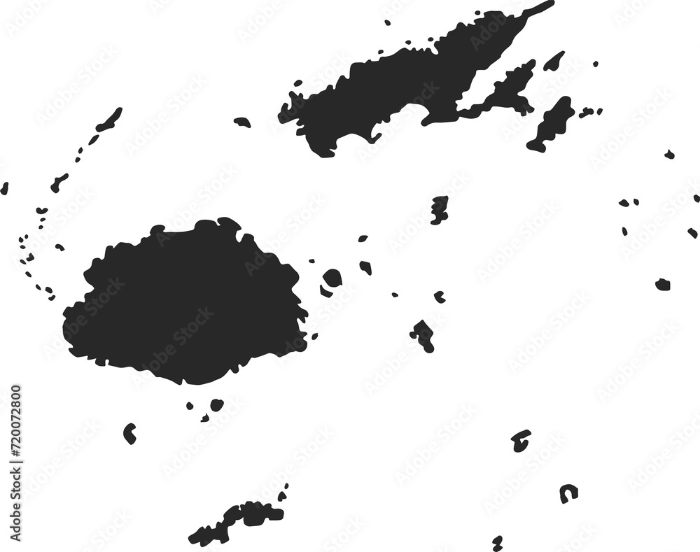 country map fiji - obrazy, fototapety, plakaty 