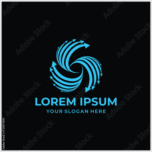 Abstract Arrow Swirl Logo Design for Business Growth and Success with Modern and Dynamic Visual Identity