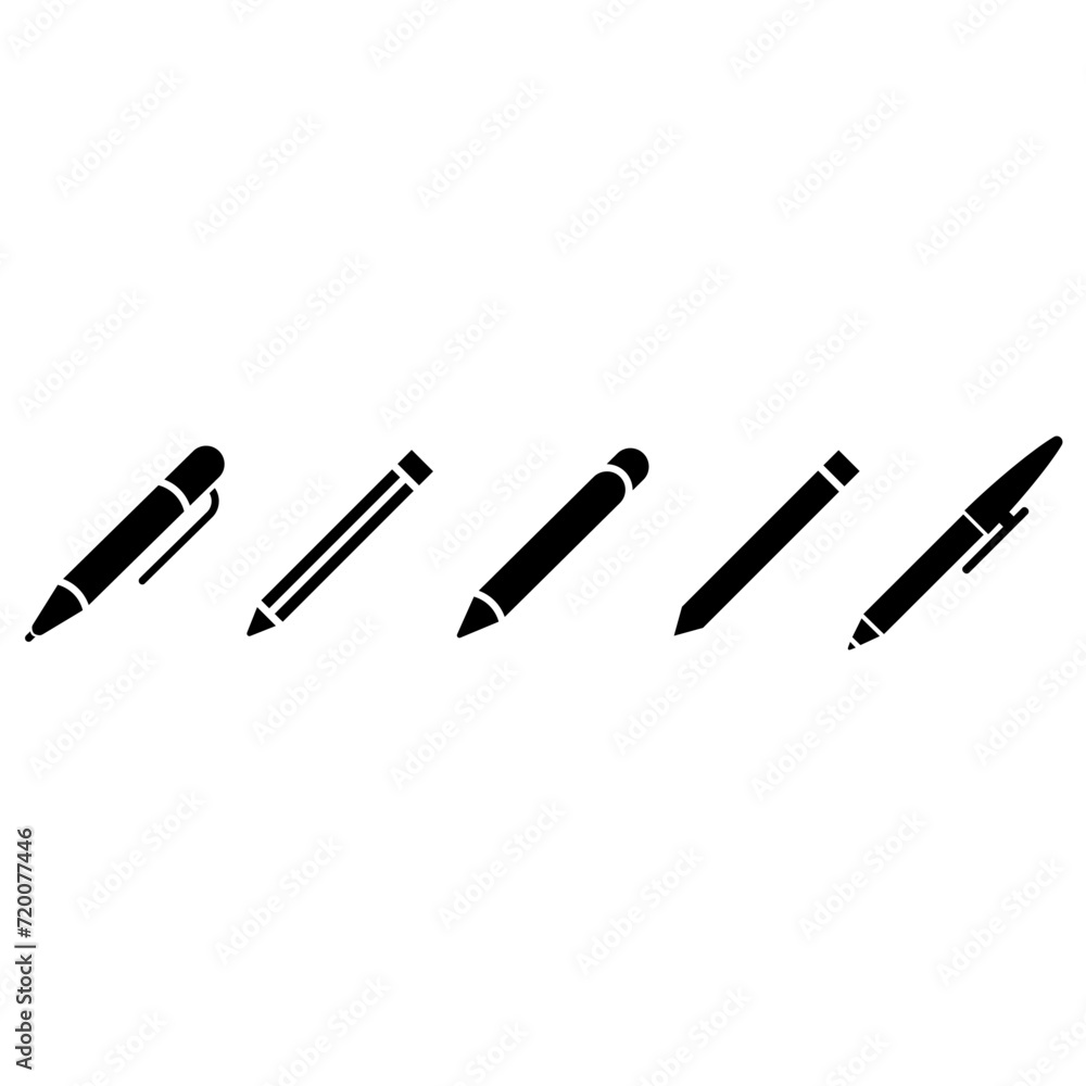 Pencil icon vector set. Pen illustration sign collection. Write symbol or logo.