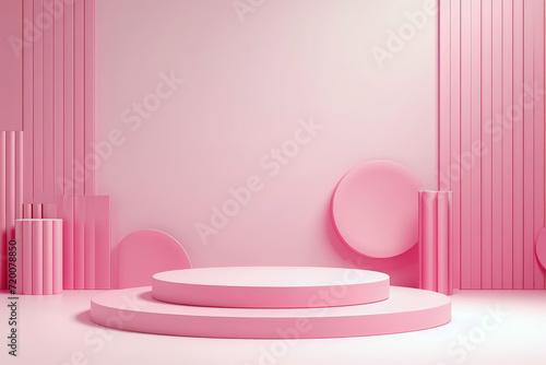 Romantic Showcase  Valentine s Pink Podium Design