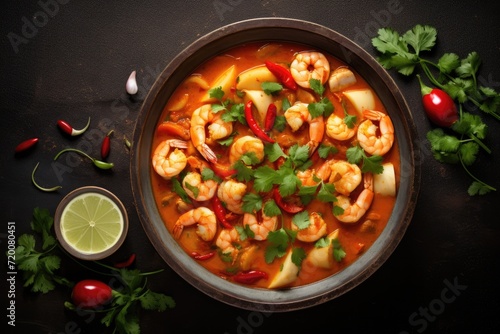 Moqueca is an Angolan and Brazilian seafood stew.