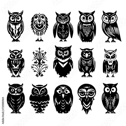 owl silhouette, owl png, owl svg, bird png, bird svg, owl vector, bird vector, animal, cartoon, owl, set, vector, bird, icon, cat, illustration, dog, cute, baby, funny, head, fun, bear, character, pan