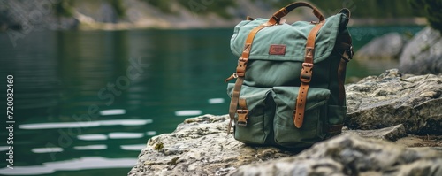 A combination of hiking essentials: sturdy boots and a functional backpack, perfect for outdoor exploration.