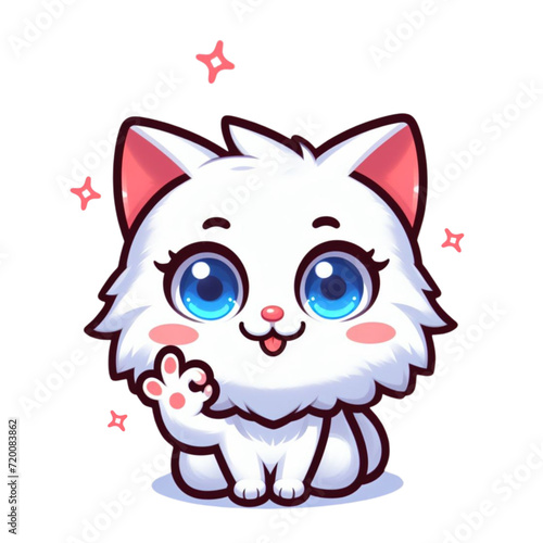 Bonnie, a cute and mischievous white cat.