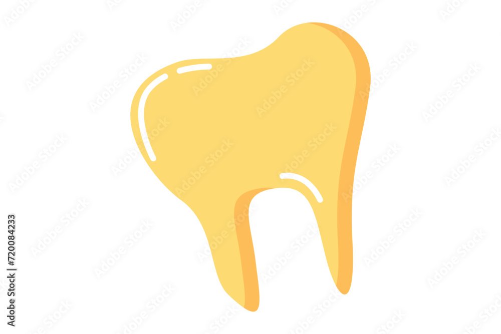 Tooth Flat Fortune Sticker Design Tooth Flat Fortune Sticker Design