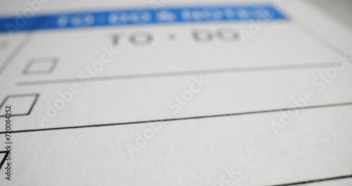 Blank white to-do list with mark