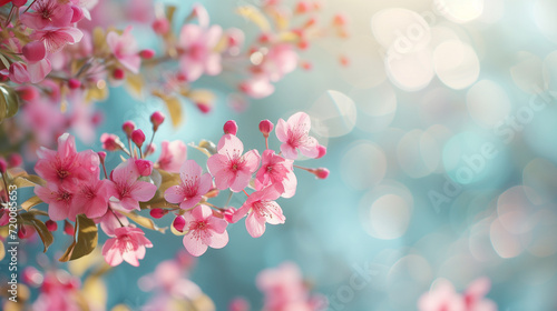 Blossom Bliss Soft Light Spring Background.