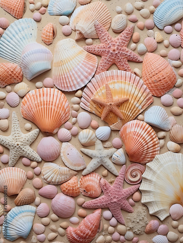 Original Beach and Seashell Compositions: Captivating One-of-a-Kind Art
