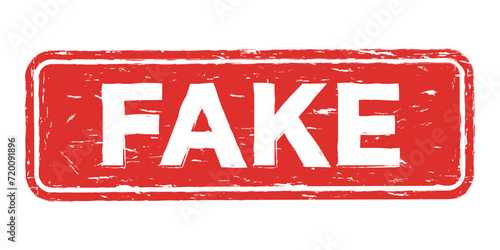 Fake rubber stamp or seal with grunge texture. Vector illustration.