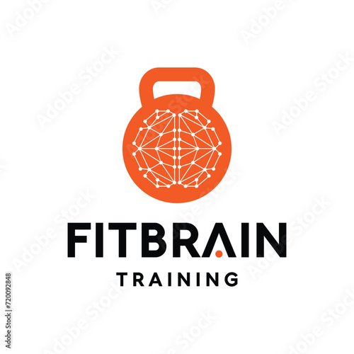Brain fitness design fitness logo brain concept