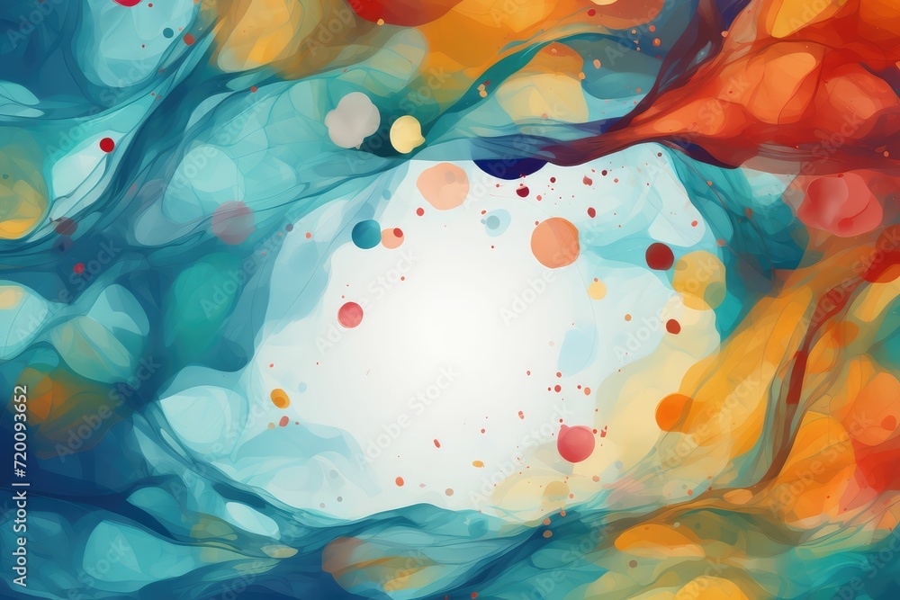 Colors of March, abstract background with watercolors and with copyspace for your text. March background banner for special and awareness day, week or month - obrazy, fototapety, plakaty 