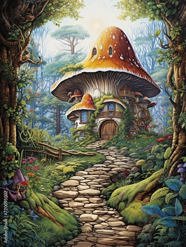 Enchanted Woodland Fairy Designs Framed Print: Fairy Tales Framed Art