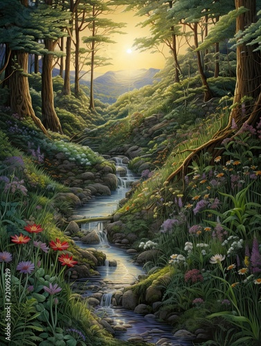 Enchanted Woodland Fairy Designs  Valley of Fairy Valleys Art in a Picturesque Landscape