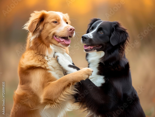playing dogs, freiends,png