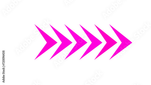 Pink moving arrows icon. Set of vector arrows. Arrow direction set. Modern simple arrows photo
