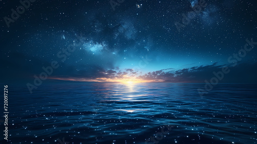 Vivid Summer Sky and Ocean Bliss at Sunset