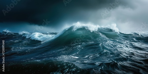 Photograph of earthquake sea waves photo