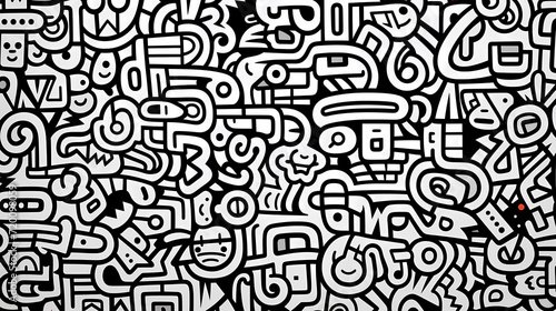 Wallpaper Mural Cute graffiti art abstract background poster web page PPT, art background Torontodigital.ca