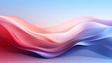3d render, abstract background with blue and pink wavy lines. Generative AI