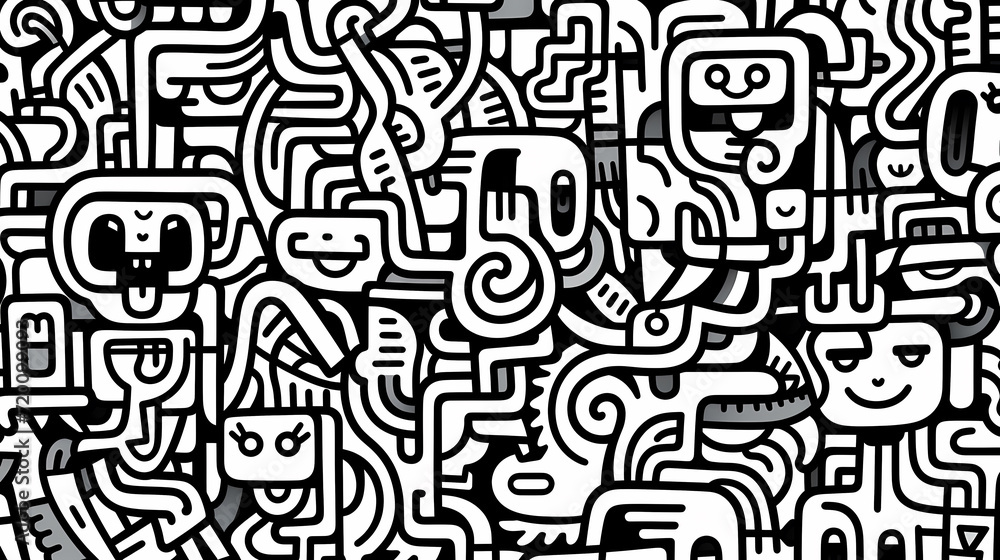 Cute graffiti art abstract background poster web page PPT, art background