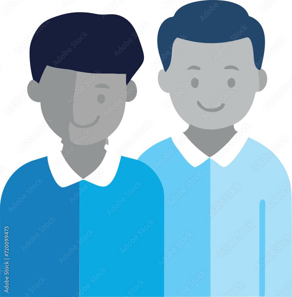 Fototapeta premium 2 boy, icon