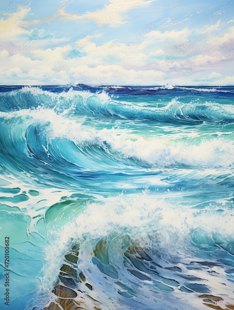 Scenic Prints of Rolling Waves: Captivating Mediterranean Sea Views Wall Art