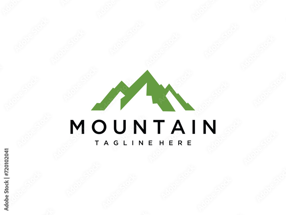 outdoor mountain vector logo design