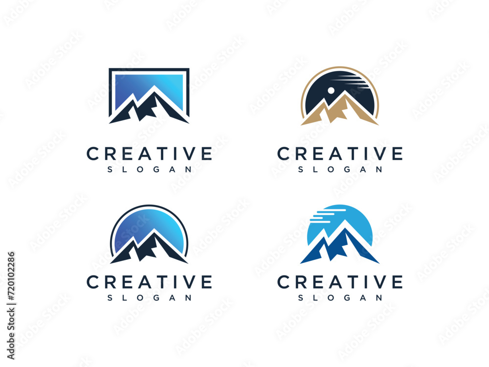 peak logo mountain icon collection peak logo mountain icon collection