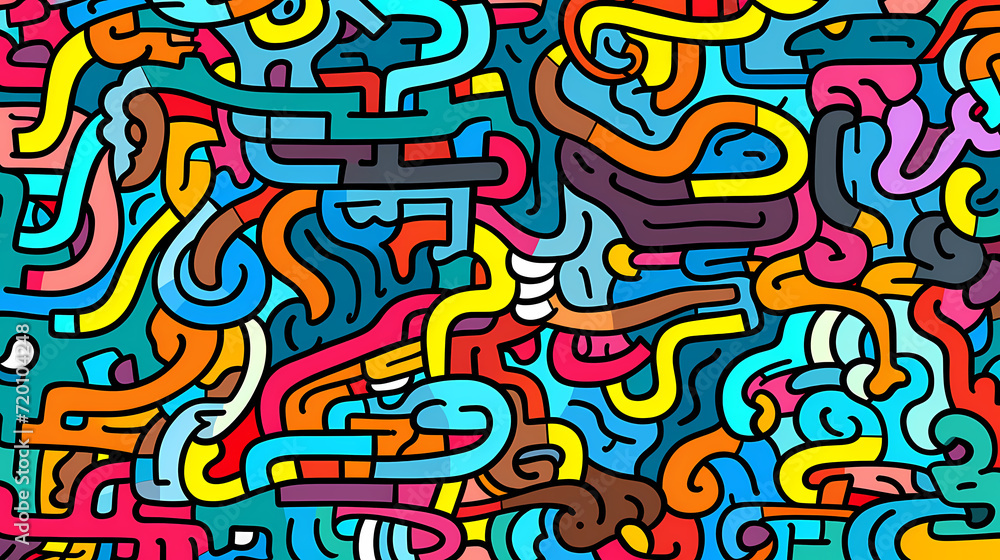 Abstract seamless doodle background, artistic background Abstract seamless doodle background, artistic background