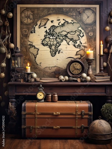Vintage Old World Map Art Print: Discover Ancient Exploration and Decorate with Rustic Charm