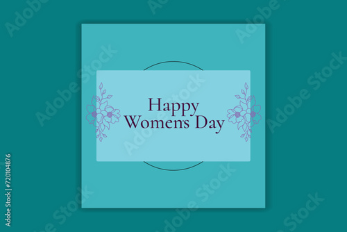 happy women's day social media banner design 